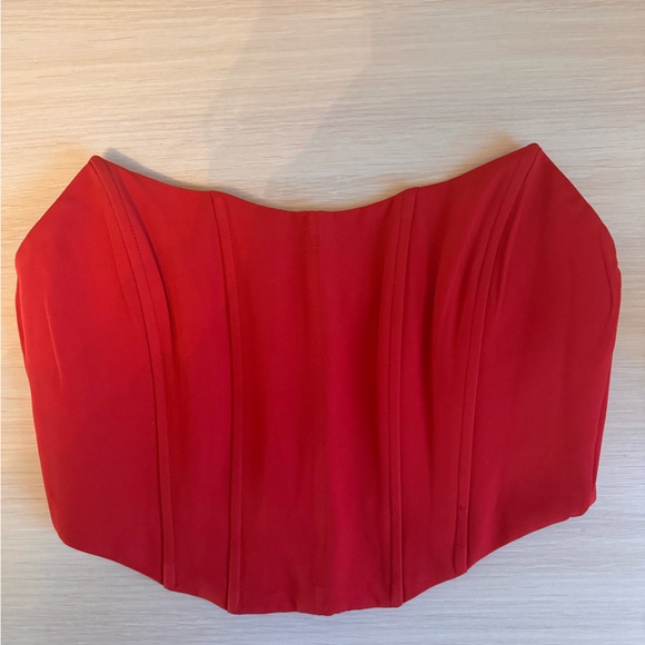 WHITEFOX BOUTIQUE red zippered corset - Picture 1 of 3